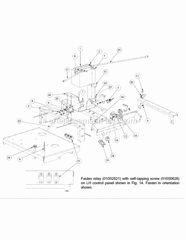 Electrical Assembly Kawasaki Diagram and Parts List for M60-KW 53AB5DBX150 Cub Cadet Sprayer